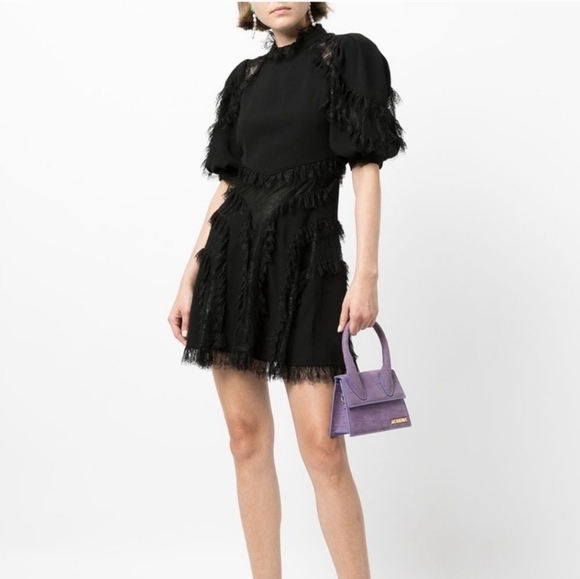 Alice Mccall Black Lace Detail Wild Heart Mini Dress - Picture 1 of 11